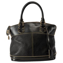 Louis Vuitton Women's Black Leather Suhali Lockit PM Handbag