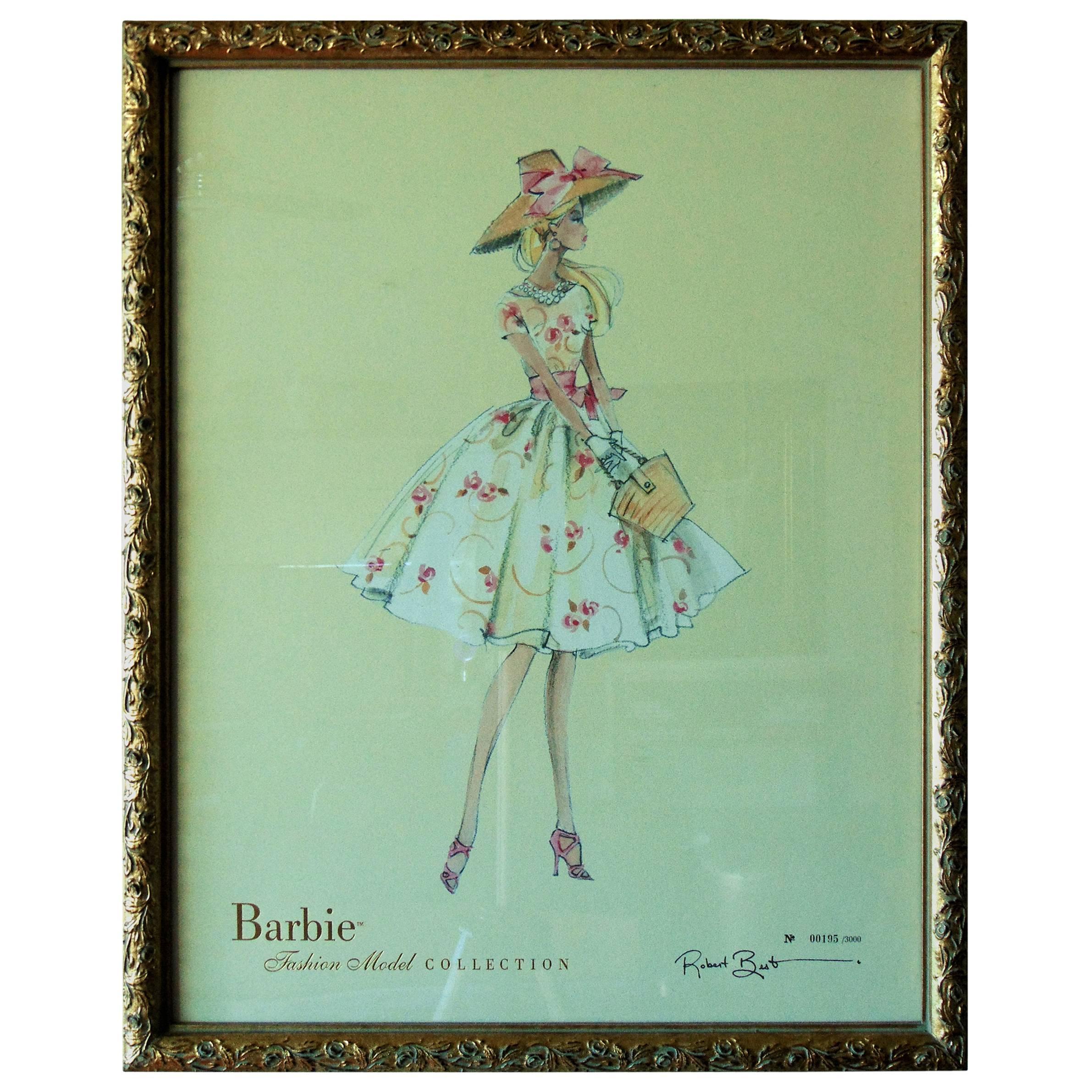 Limited Edition Barbie Fashion Model Print 'Garden Party' by Robert Best 2007