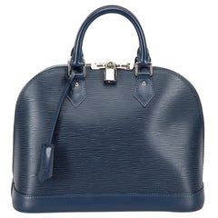 Damenhandtasche aus blauem Epi Leder Alma PM von Louis Vuitton
