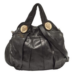 Gucci Hobo Hysteria grande de piel negra