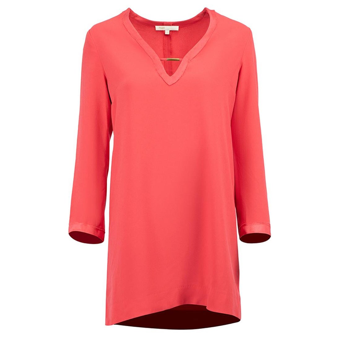Coral V-Neck Tunic Top Size M For Sale