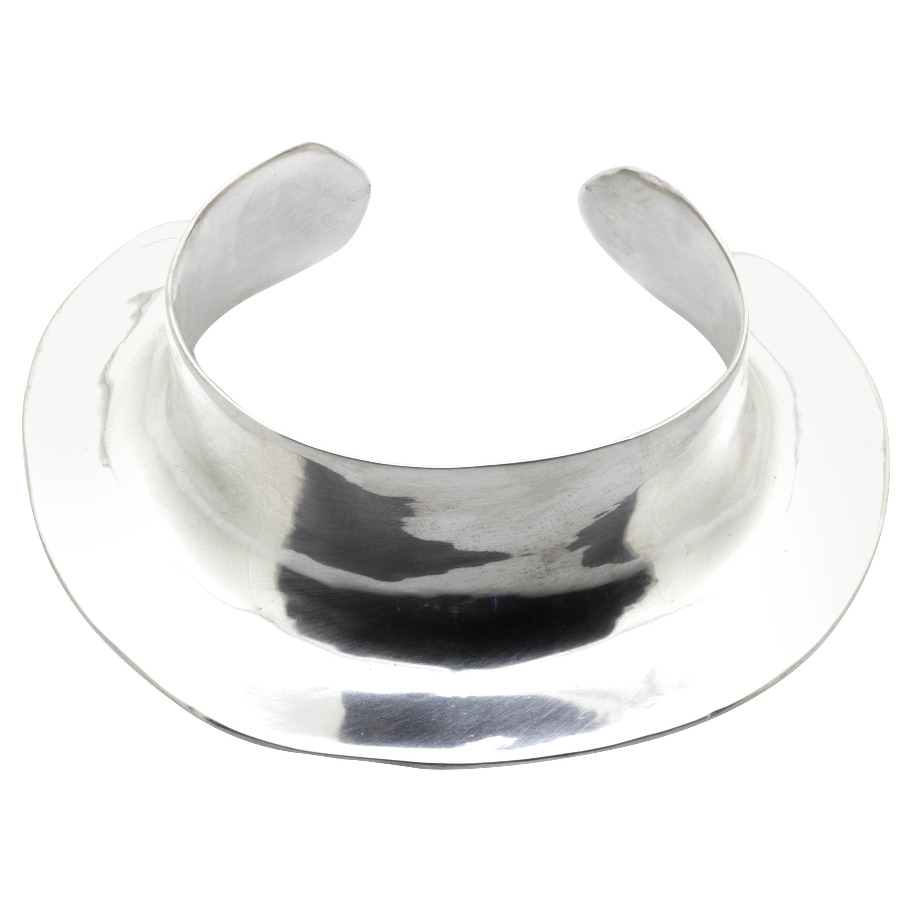 Ariana Boussard-Reifel Sculptural Sterling Silver Despina Cuff Bracelet For Sale