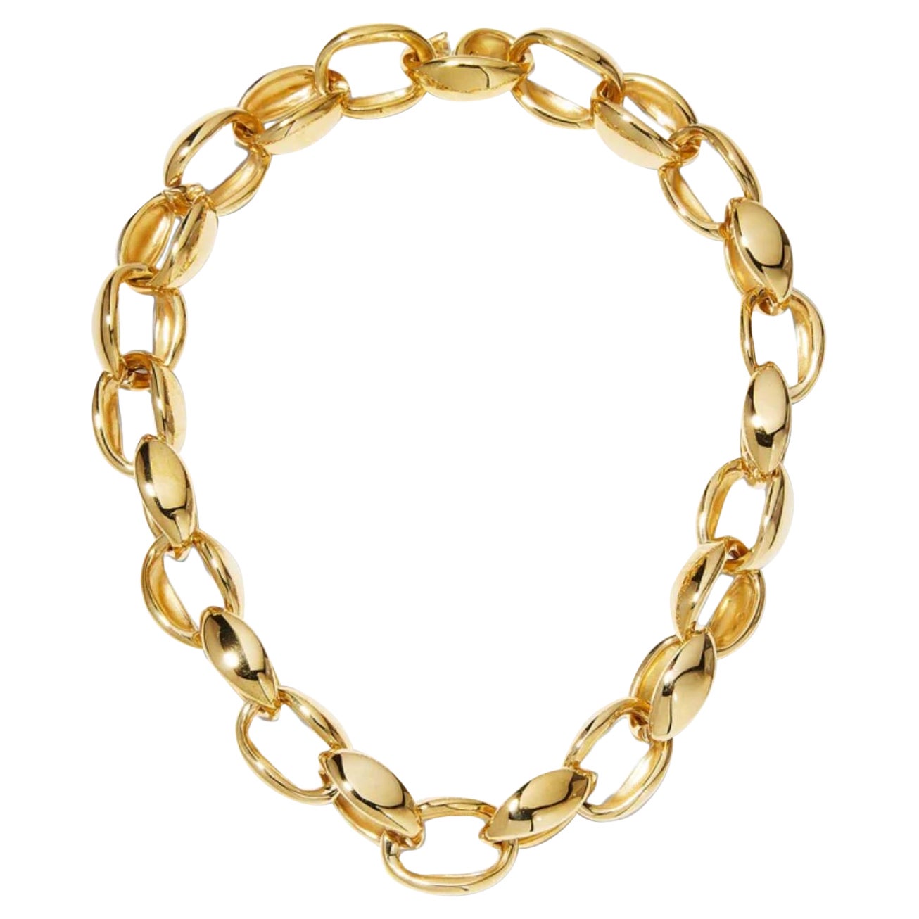 Ariana Boussard-Reifel Gold Bronze Chunky Heritage Chain Necklace For Sale
