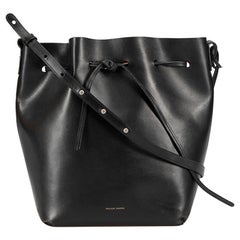 Used Mansur Gavriel Women's Black Leather Bucket Bag