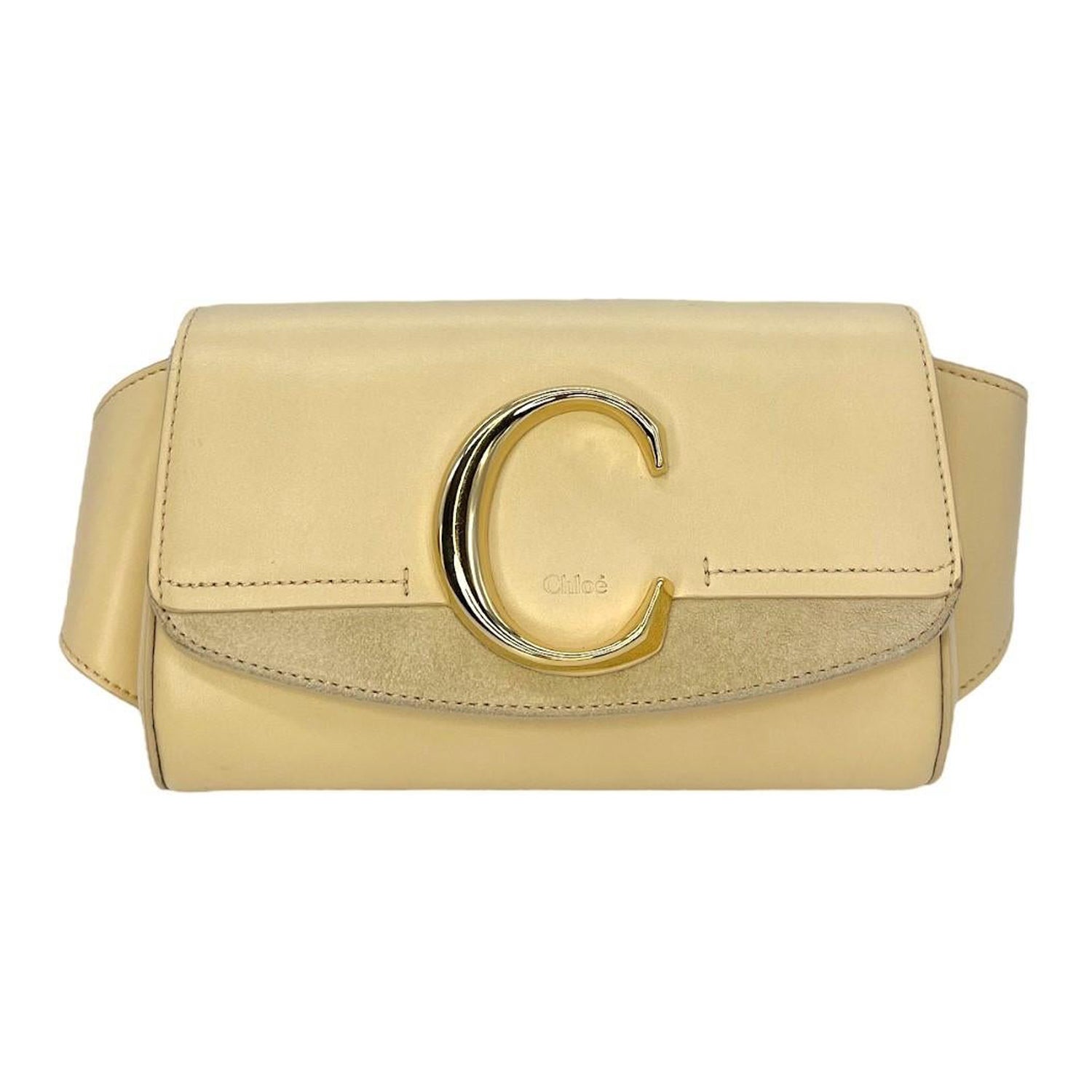 Chloé C Leather Belt Bag Suede Trim Crossbody For Sale