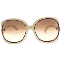 Tom Ford Oversized Sunglasses Cream