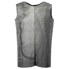 Grey Abstract Print Sleeveless Top Size M