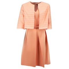 Used Weekend Max Mara Salmon Pink Cotton Dress with Jacket Size L