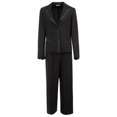 Black Wool Blazer & Trousers Set Size L