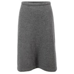 Weekend Max Mara Grey Wool Mini Skirt Size XL