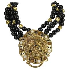 Massive Donald Stannard "Lions Door" Cabochon Necklace 11