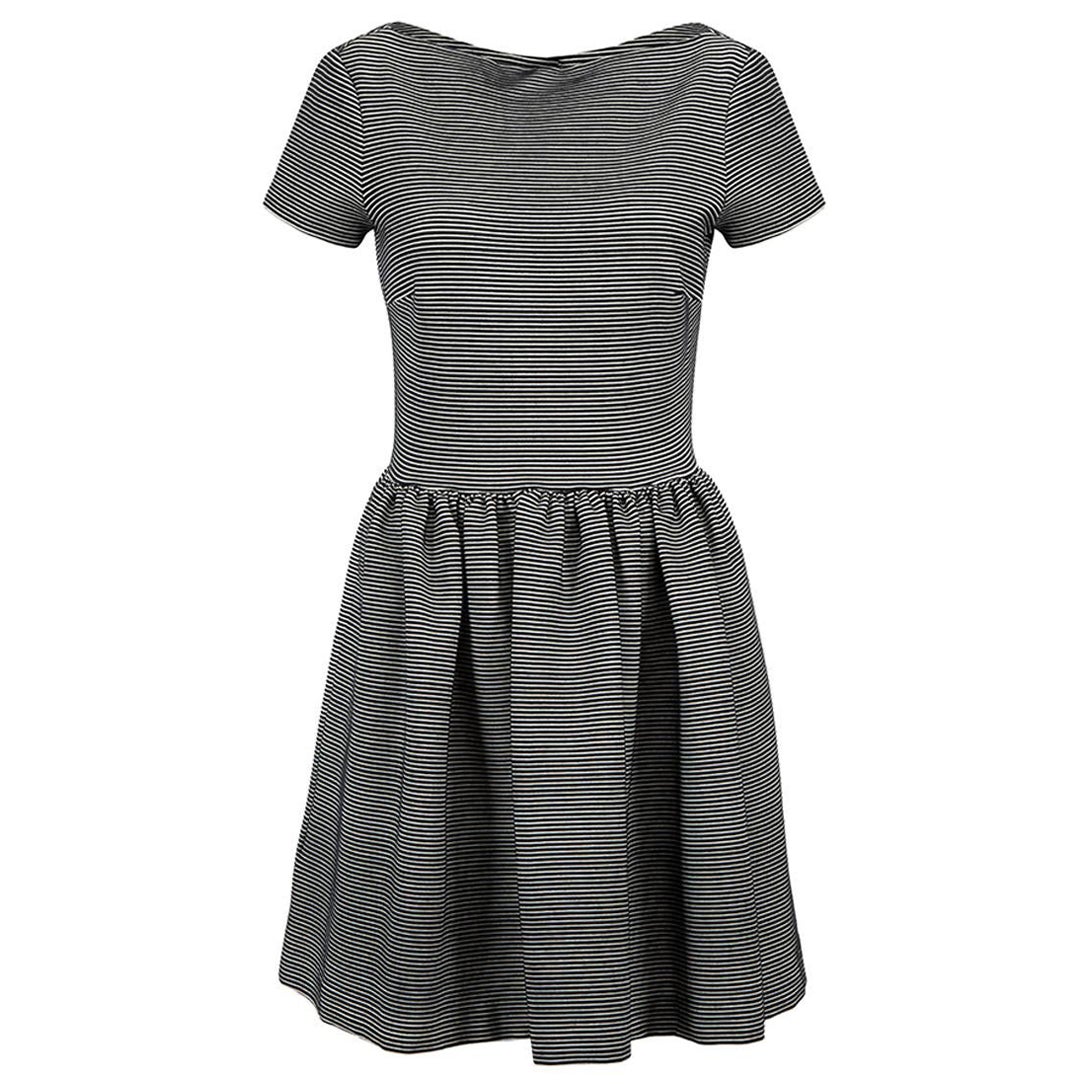 Black & White Stripe Mini Dress Size S For Sale