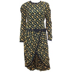 Louis Feraud Floral Silk Dress, 1980's