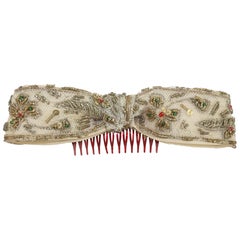 Ornamento per capelli con fiocco di perline di Therese Ahrens, anni '50