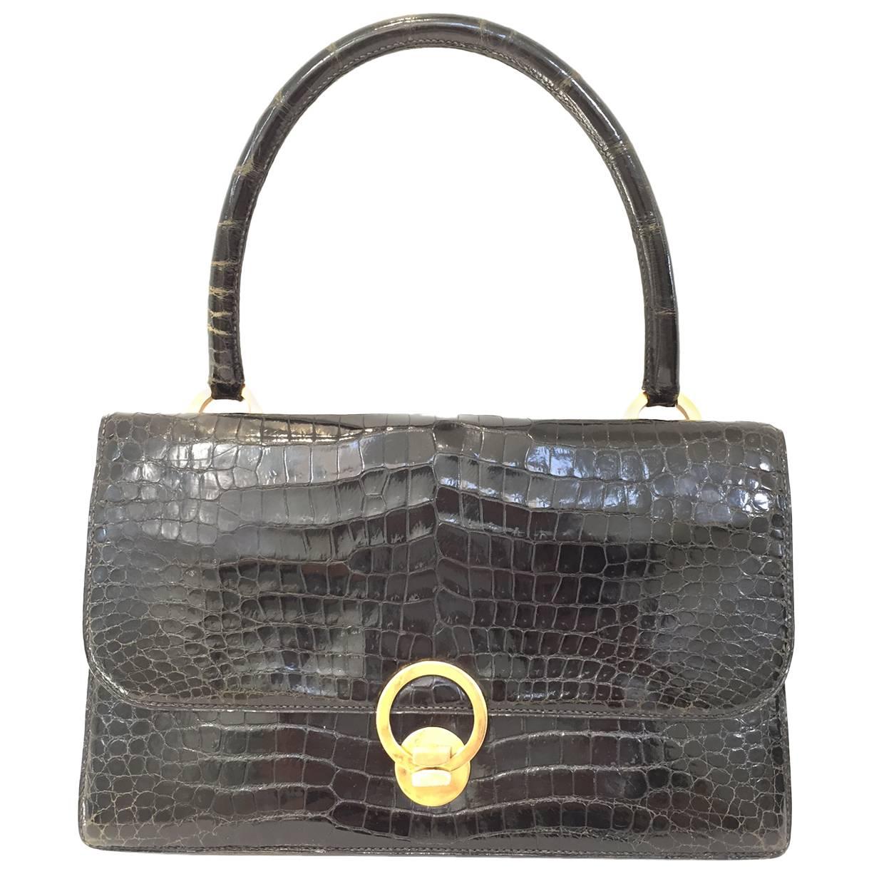 Hermes Vintage crocodile purse, 1960s 