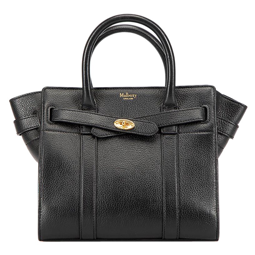 Mulberry Women's Black Leather Small Zipped Bayswater Bag