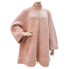 Chanel Tweed Knitted Pink Coat