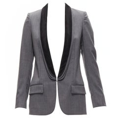 STELLA MCCARTNEY 2011 wool triple layer shawl pocketed fitted blazer IT36 XXS