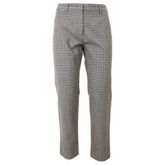 Peserico Brown Wool Check Classic Trousers 2000s