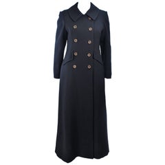 ALTON LEWIS Double Breasted Full Length Tailored Coat Size 4 6