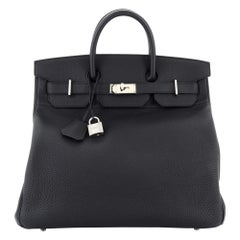 Hermès - Sac Birkin HAC Noir Togo avec accessoires en palladium, 40