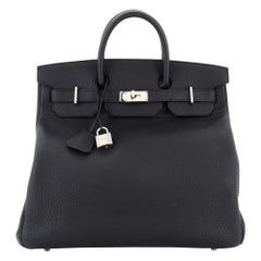 Hermes HAC Birkin Bag Noir Togo with Palladium Hardware 40