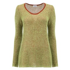 Green Mohair Layered Knit Jumper Size S
