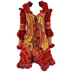 Three-Dimensional knitted coat, circa 1960s 1