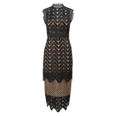 Black Lace Sleeveless Dress Size M