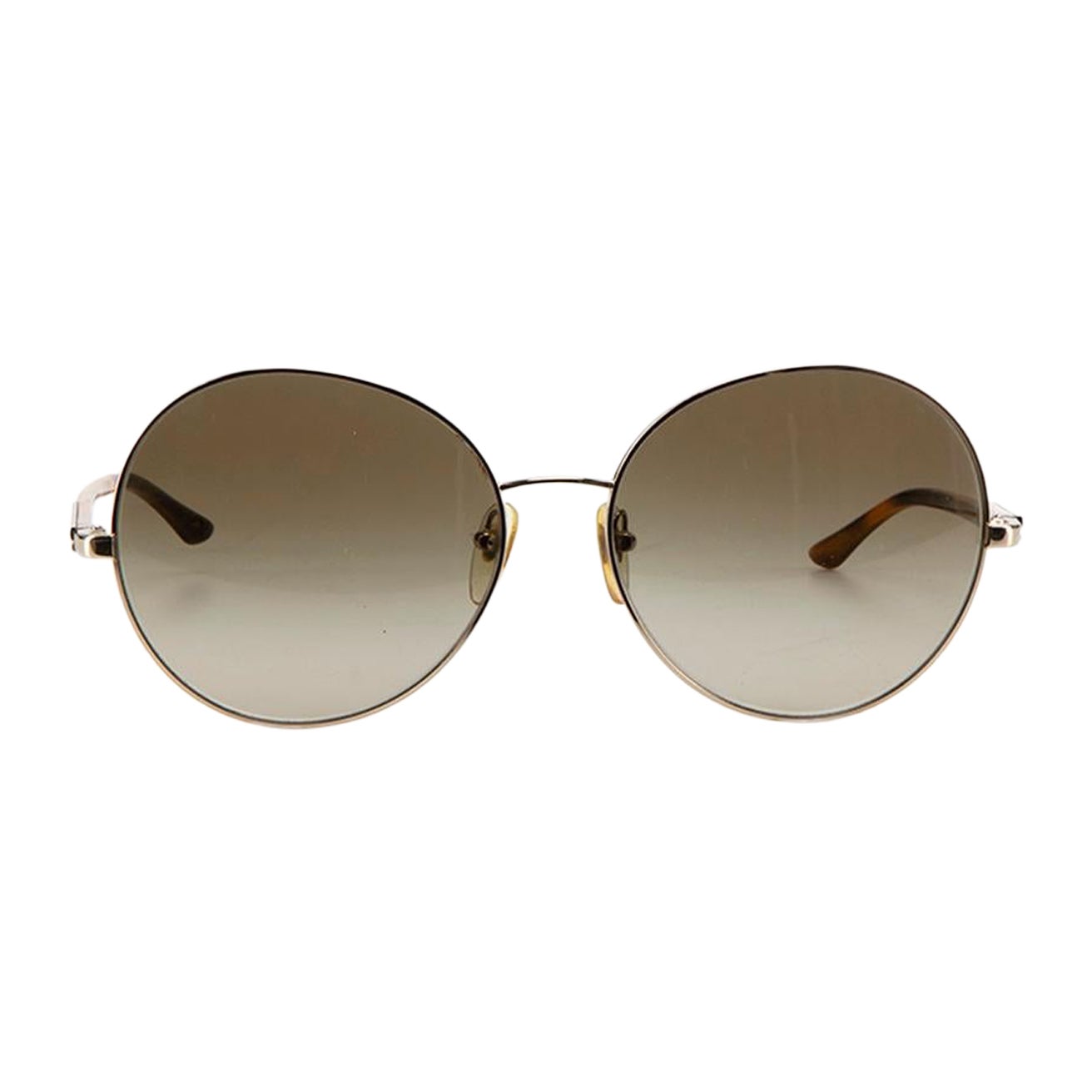 Stella McCartney Women's Brown Tortoiseshell Round Sunglasses For Sale