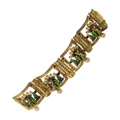 DeRosa Rare bracelet à maillons paon anglo-indien