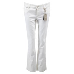 White Straight Leg Jeans Size M