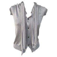 Y's Yohji Yamamoto Cardigan aus grauer Seide