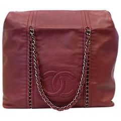 Chanel Red Handbag with chain detail