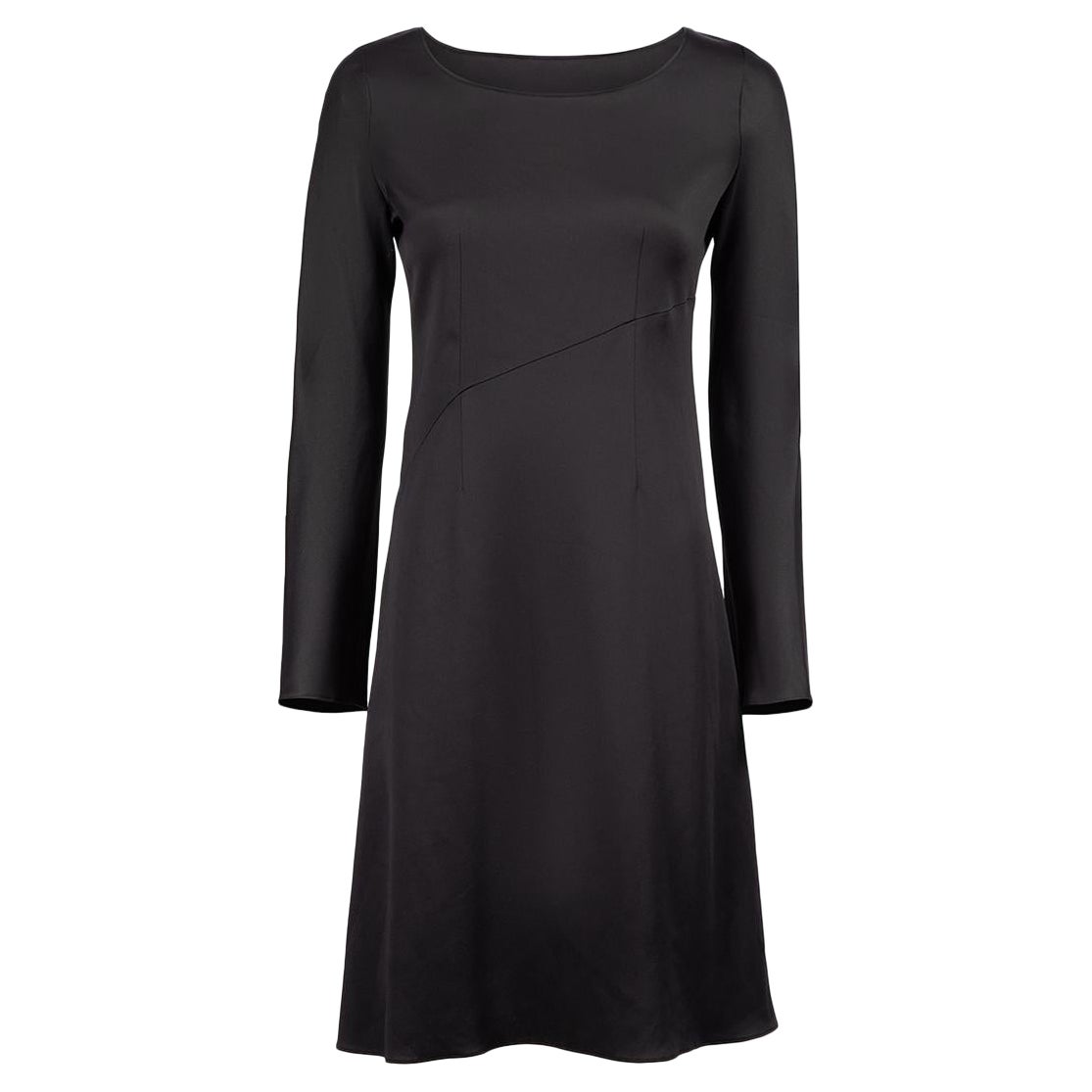 Schwarzes Hortense-Kleid mit rundem Ausschnitt Größe S im Angebot