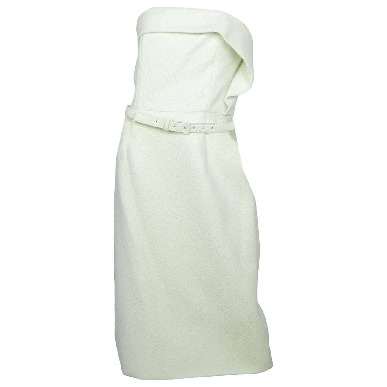 Christian Siriano White Strapless Dress Sz 12