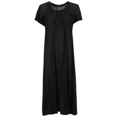 Y's Black Ruched Midi Dress Size S