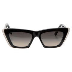 Used Louis Vuitton Black Cat Eye Crystal Sunglasses