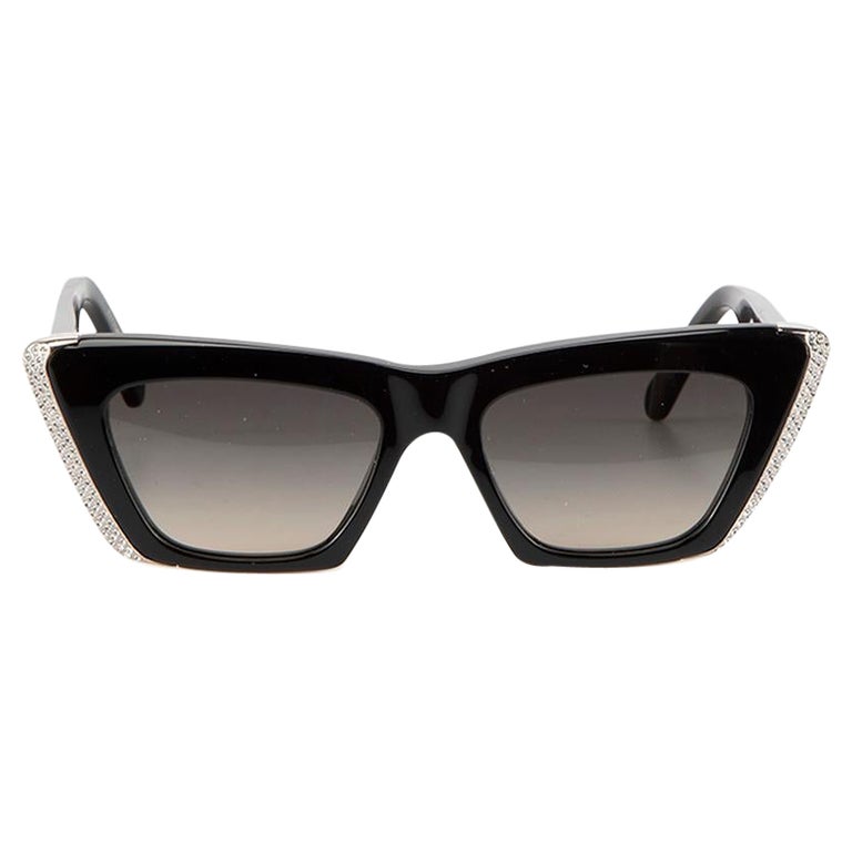 Gafas de sol Louis Vuitton negras de cristal ojo de gato en venta en 1stDibs