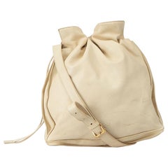 Loewe Vintage Ecru Leather Flamenco Shoulder Bag