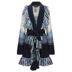 Alanui Alpaca Fringed Knitted Cardi Coat