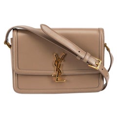 Saint Laurent Beige Medium Solferino Shoulder Bag