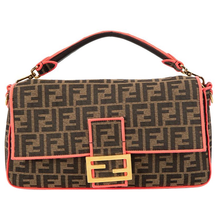 Fendi - Authenticated Baguette Handbag - Leather Pink Plain for Women, Very Good Condition