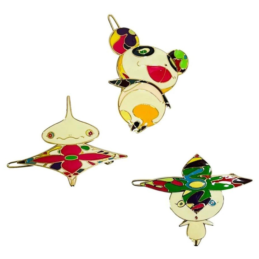 Louis Vuitton Ltd Edition Takashi Murakami Collection Hair Clips