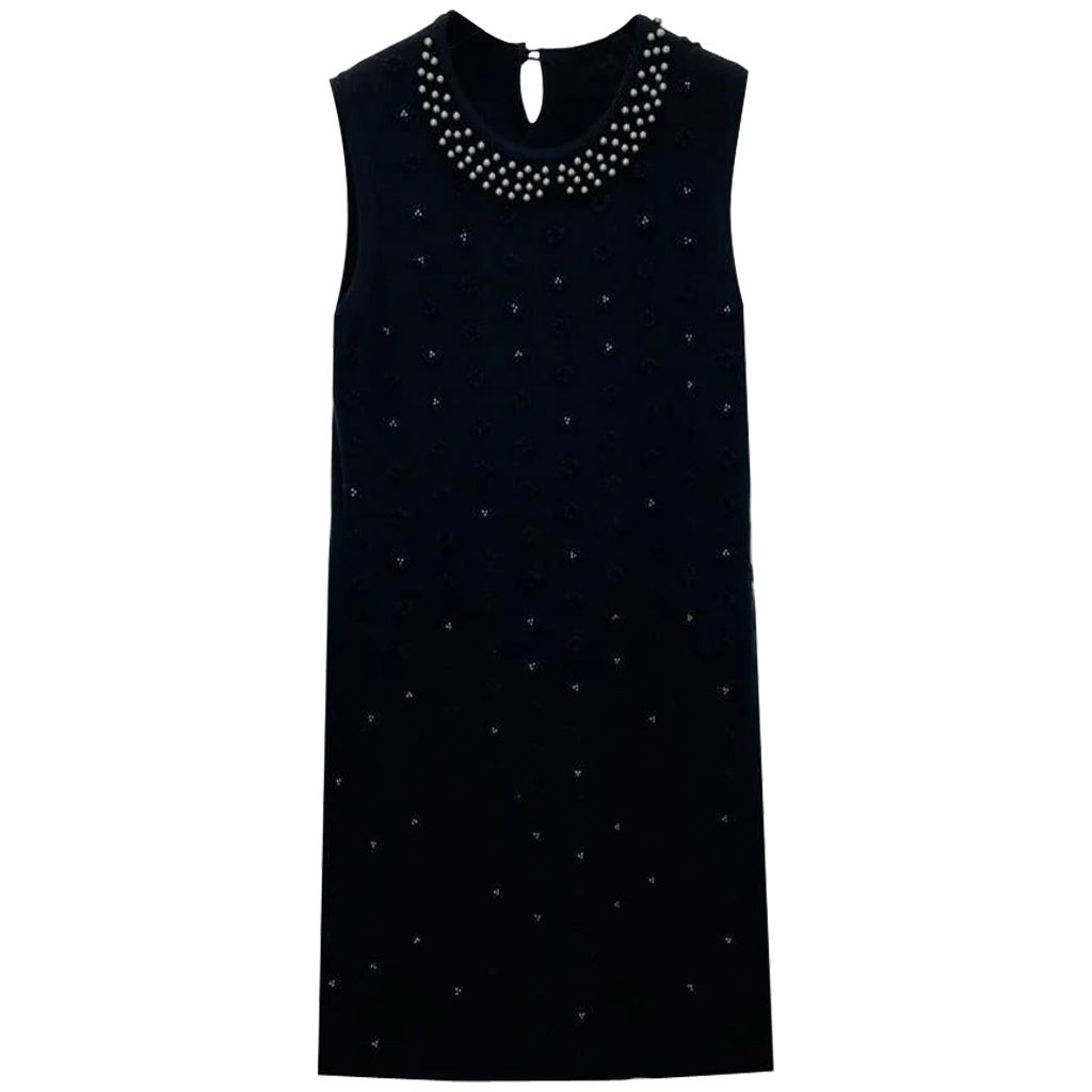 Chanel Cashmere & Pearl Dress For Sale