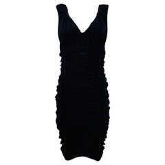 Retro Yves Saint Laurent Silk Ruched Dress