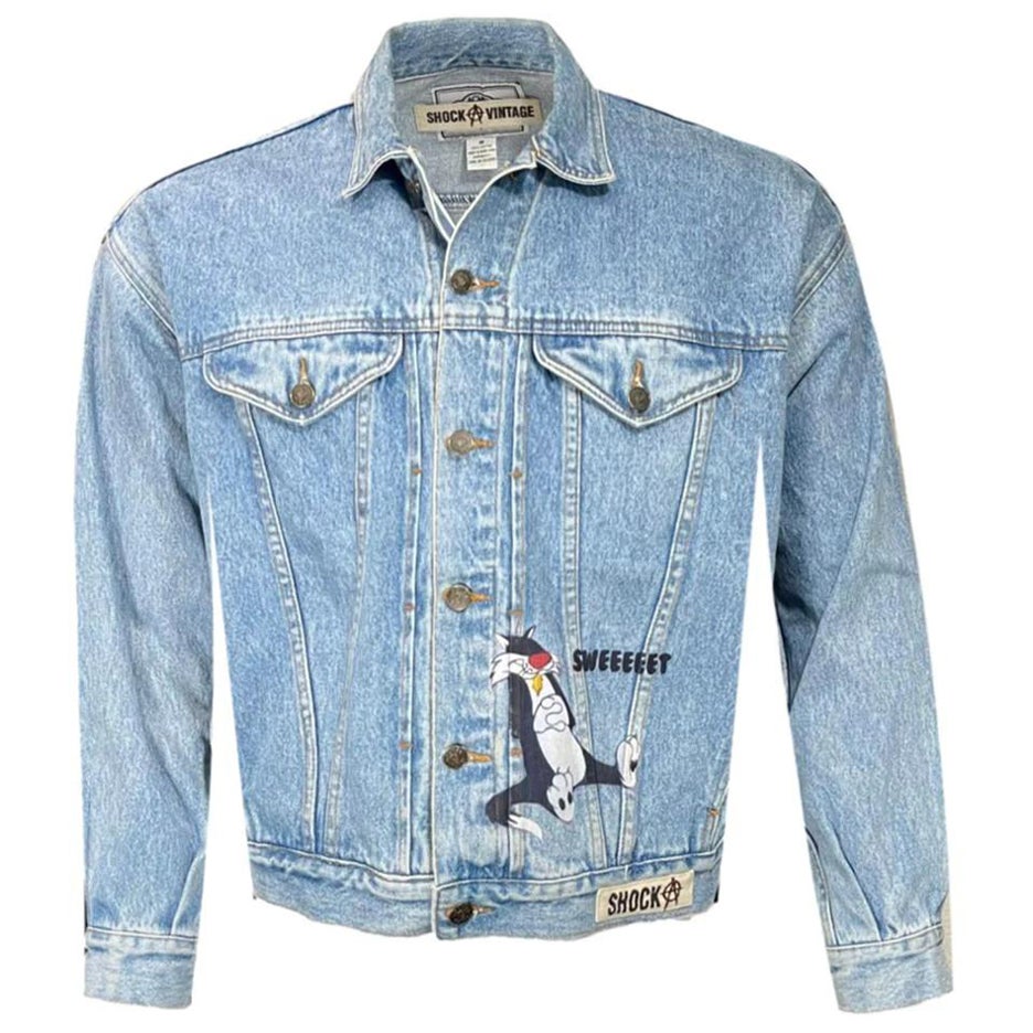 Levi's Vintage Acme Cartoon Embroidered Denim Jacket For Sale