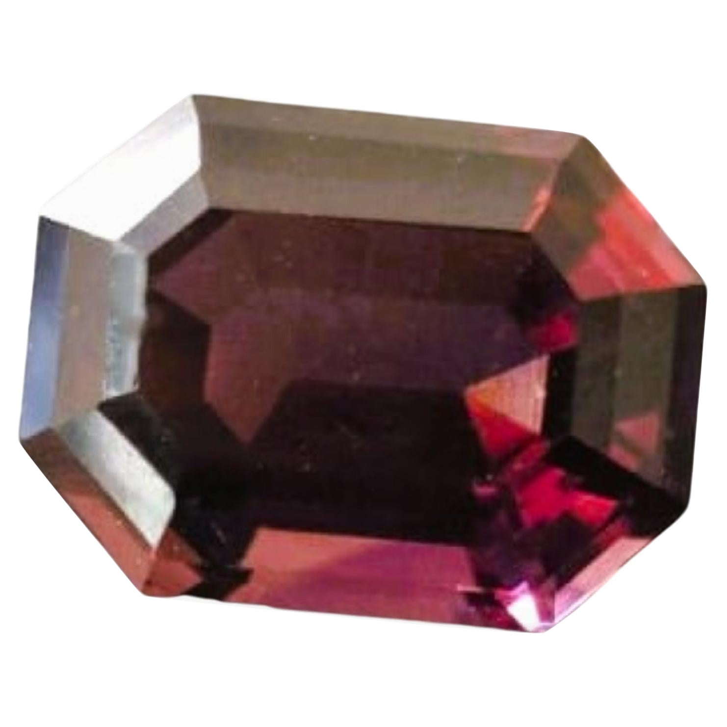 5.63ct Octagonal Reddish Pink Tourmaline For Sale