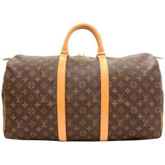 Vintage Louis Vuitton Keepall 50 Monogram Canvas Duffle Travel Bag