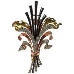 Alfred Philippe pour Trifari Broche rétro Lily Clip